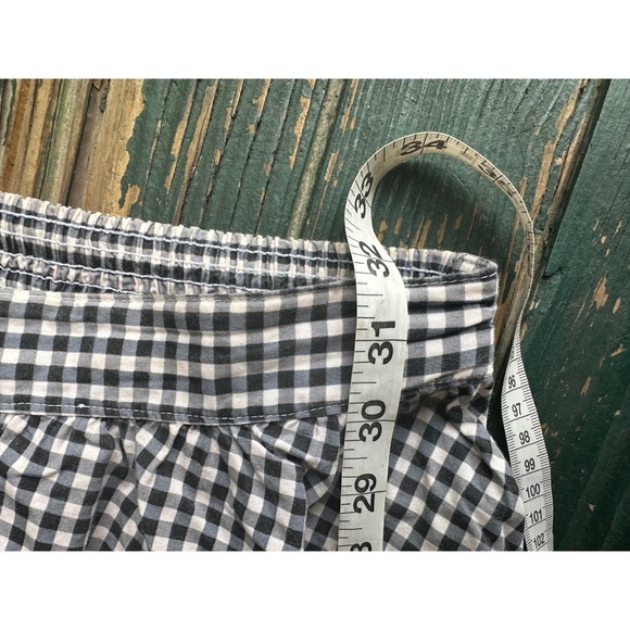 Adrienne Vittadini Woman Gingham Button Front Midi Skirt Black White Cotton Sz 3 - Picture 5 of 8